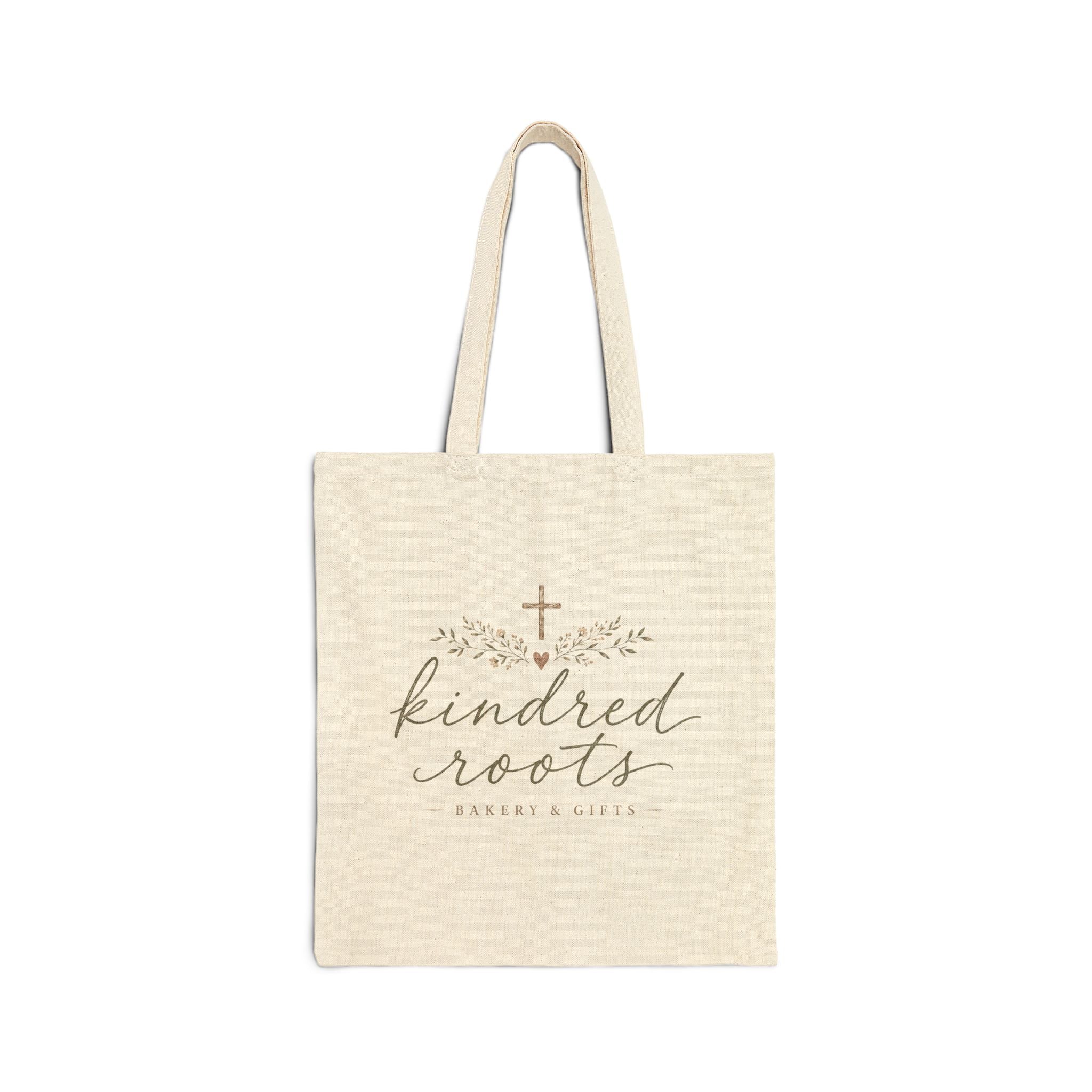Farmers Market Cotton Tote — "Kindred Roots" Vintage Floral Grocery Bag